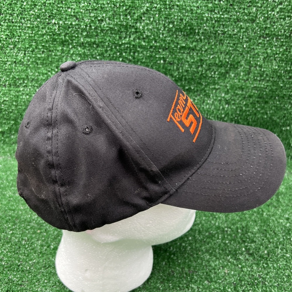 Team STIHL Outfitters Power Tools Baseball Hat Cap Black Orange Logo Adjustable - Picture 3 of 6
